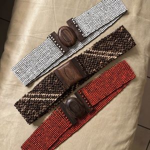 Stretchy Waistband / Belts - 3 pack